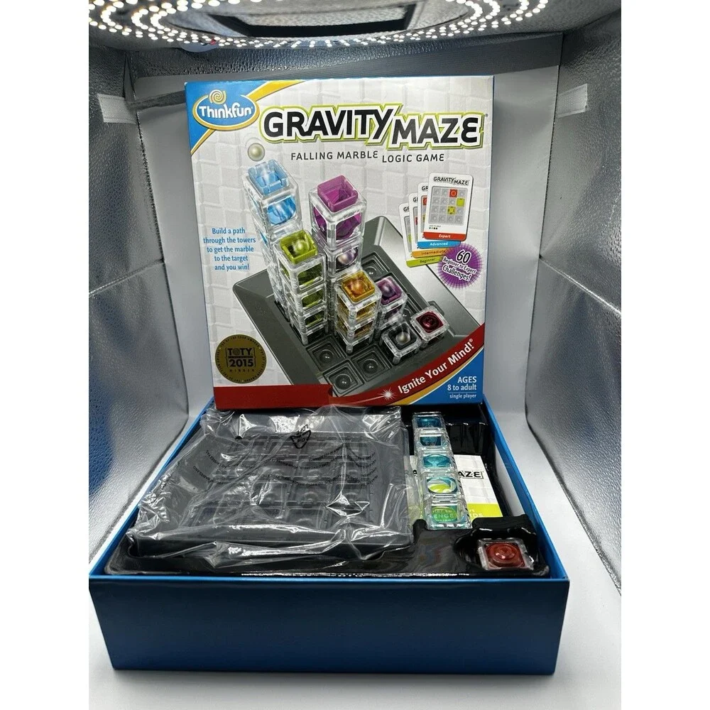 ThinkFun Gravity Maze Falling Marble Logic Game - TOTY 2015 Winner, Complete Set